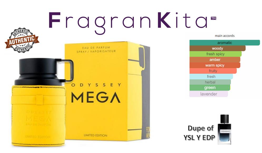 香水(男性用) Armaf odyssey mega edp 100ml /ysl dupe น้ำหอม (Dupe