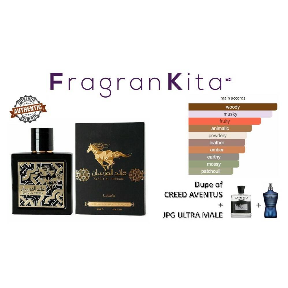 Lattafa Qaed Al Fursan 90 ml EDP [dupe Creed Aventus + JPG Ultra Male]