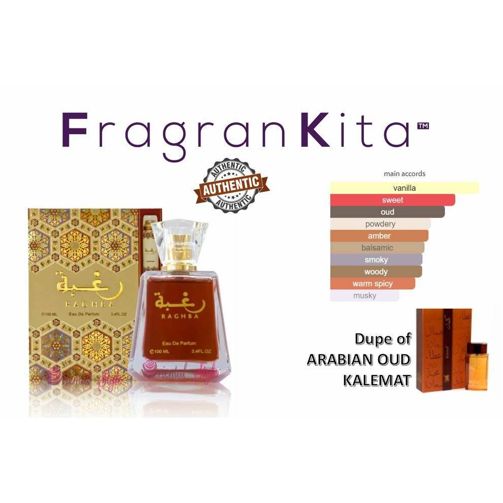 Lattafa Raghba EDP [dupe of Arabian Oud Kalemat]