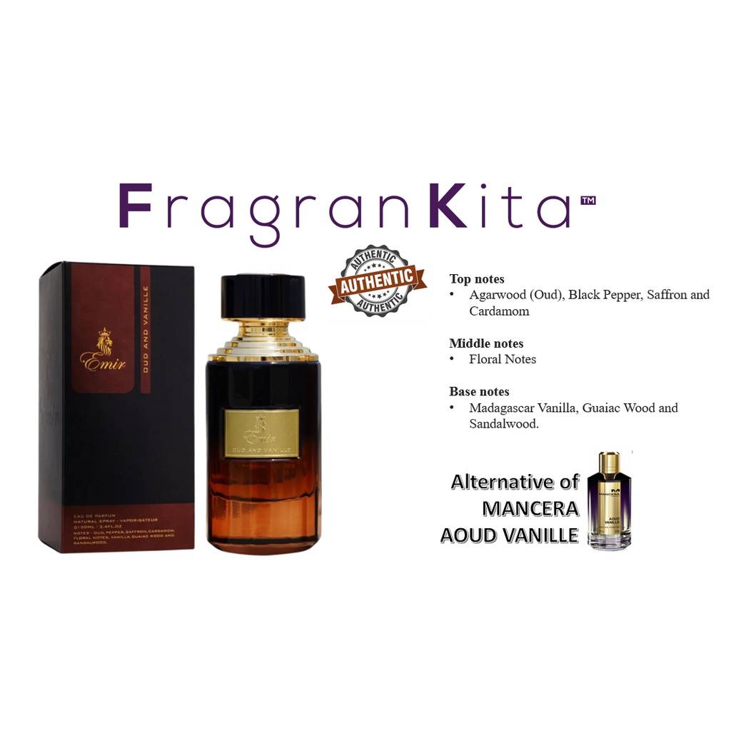 Paris Corner Emir Oud & Vanille 75 ml EDP (alternative of Mancera
